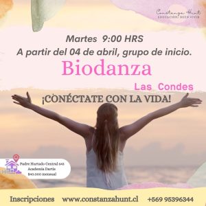 ¡Comenzamos el 4 de abril con el taller de biodanza, grupo de inicio!,